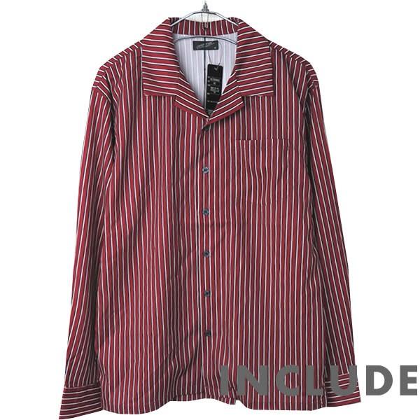 長袖シャツ 開襟シャツ ストライプ マルチストライプ オープンカラー 春秋服 ワイドシルエット ワイドシャツ メンズ |  | 10