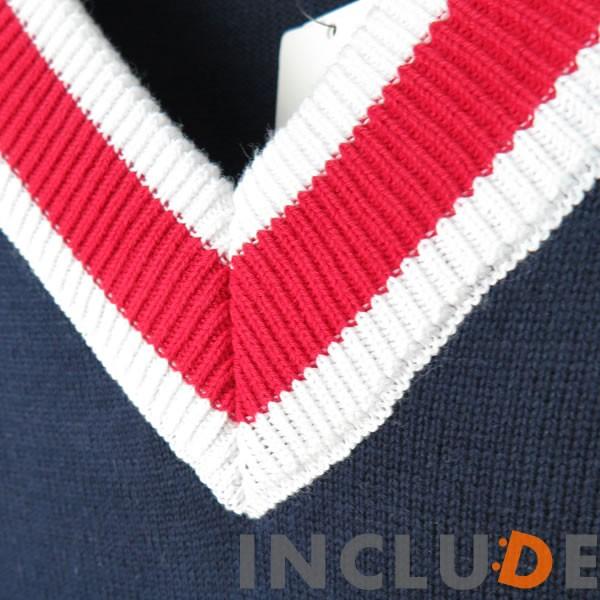 Ｖネックニット セーター カラーニット ニット チルデンニット ニットソー ビッグ ワイド インナー 長袖 メンズ カジュアル |  | 06