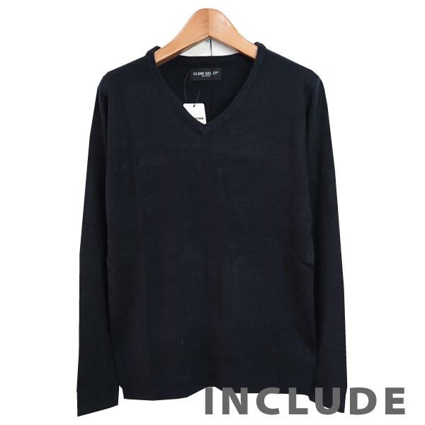 6カラー 定番 カシミアタッチ リブ Vネック ニット セーター メンズ 伸縮 白 黒 チャコール ネイビー オフホワイト ワイ |  | 10