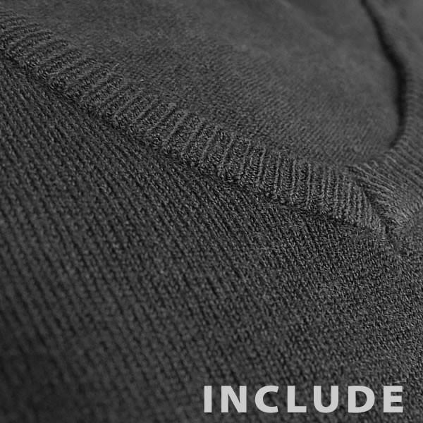 6カラー 定番 カシミアタッチ リブ Vネック ニット セーター メンズ 伸縮 白 黒 チャコール ネイビー オフホワイト ワイ |  | 13