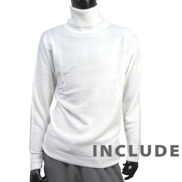 6カラー カシミアタッチ リブ タートルネック ニット ハイネック