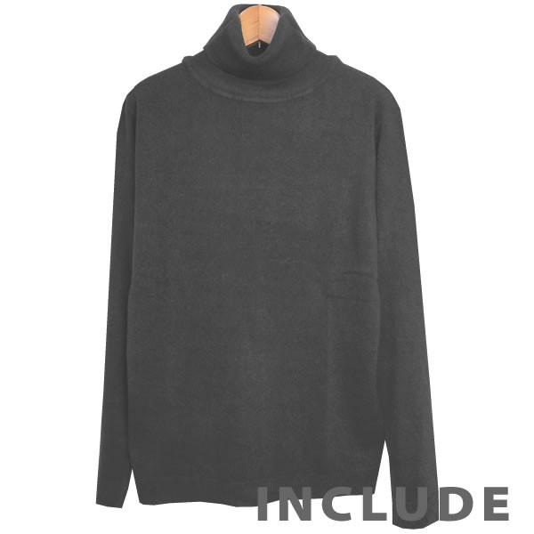 6カラー カシミアタッチ リブ タートルネック ニット ハイネック セーター メンズ 伸縮 白 黒 チャコール グレー オフホワ |  | 09