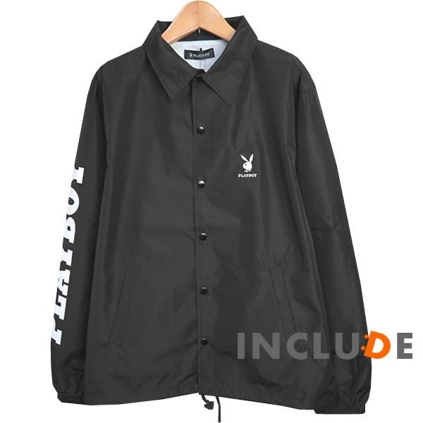 コーチジャケット PLAYBOY ワンポイントバニー 袖ロゴ スケボー プレイボーイ 長袖 無地 コーチ ジャケット アクティブ |  | 04