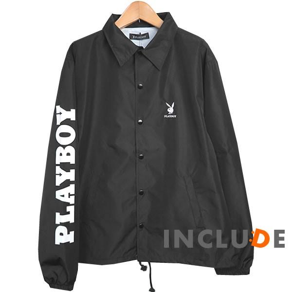 コーチジャケット PLAYBOY ワンポイントバニー 袖ロゴ スケボー プレイボーイ 長袖 無地 コーチ ジャケット アクティブ |  | 05