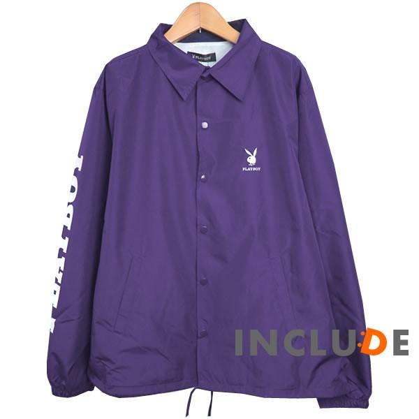 コーチジャケット PLAYBOY ワンポイントバニー 袖ロゴ スケボー プレイボーイ 長袖 無地 コーチ ジャケット アクティブ |  | 07