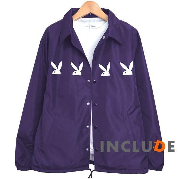 コーチジャケット PLAYBOY パネルバニー 写真 ガール ビキニ フォト プレイボーイ 長袖 無地 コーチ ジャケット アク |  | 13