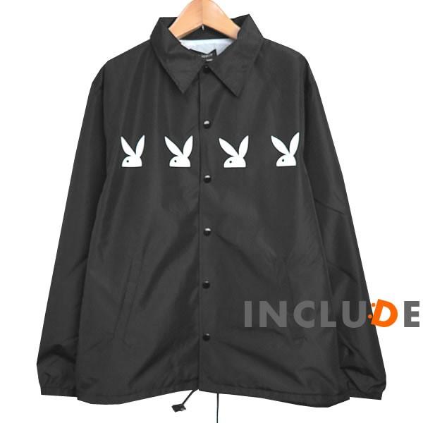 コーチジャケット PLAYBOY パネルバニー 写真 ガール ビキニ フォト プレイボーイ 長袖 無地 コーチ ジャケット アク |  | 06