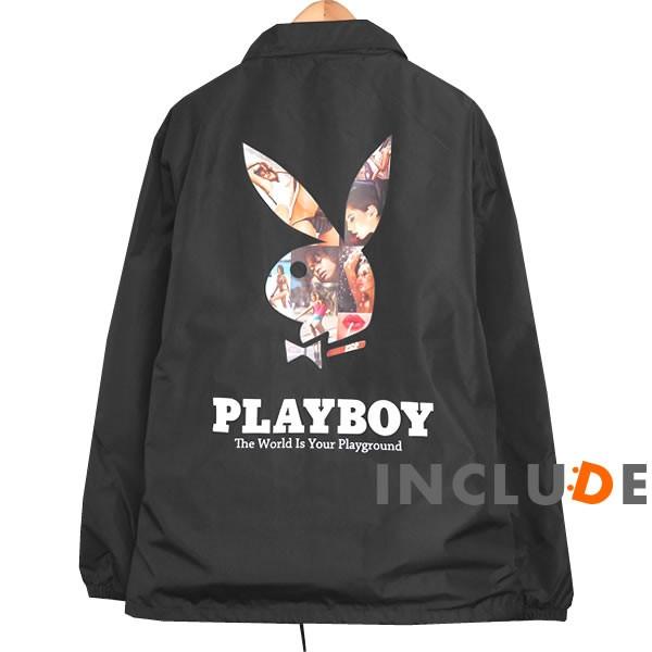 コーチジャケット PLAYBOY パネルバニー 写真 ガール ビキニ フォト プレイボーイ 長袖 無地 コーチ ジャケット アク |  | 07