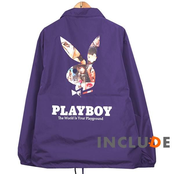 コーチジャケット PLAYBOY パネルバニー 写真 ガール ビキニ フォト プレイボーイ 長袖 無地 コーチ ジャケット アク |  | 12