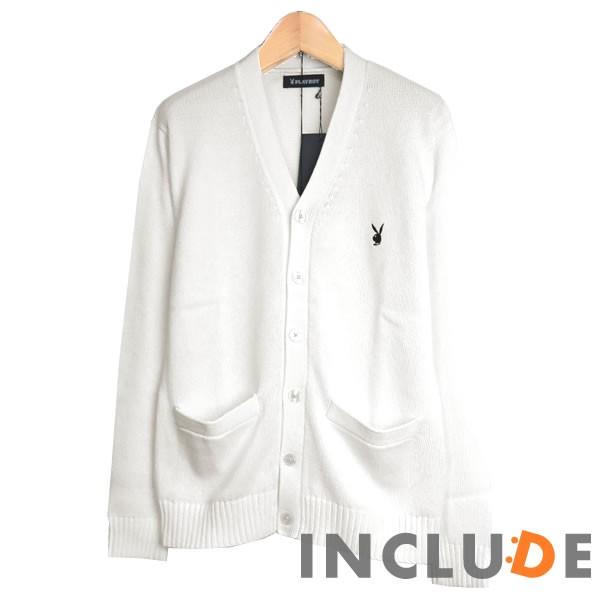 ５カラー ワンポイント PLAYBOY ニット カーディガン カレッジスタイル スクールセーター メンズ レディース ユニセック |  | 07