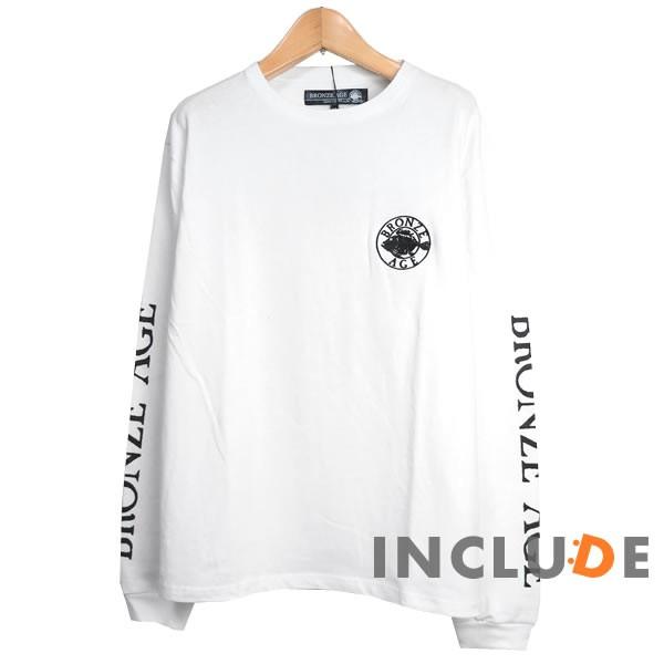 ロンT 袖ロゴ ブロンズエイジ 魚 フィッシュ 長袖 無地 ストリート スケーター サーフ ベニスビーチ レイ・フローレス メン |  | 01