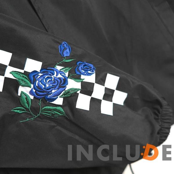 コーチジャケット バラ 薔薇 ローズ 刺繍 ロゴ プリント コーチ ブルゾン ジャケット ビッグサイズ 長袖 スケートボード |  | 12