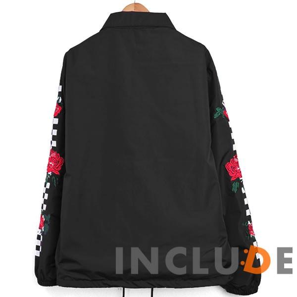 コーチジャケット バラ 薔薇 ローズ 刺繍 ロゴ プリント コーチ ブルゾン ジャケット ビッグサイズ 長袖 スケートボード |  | 02