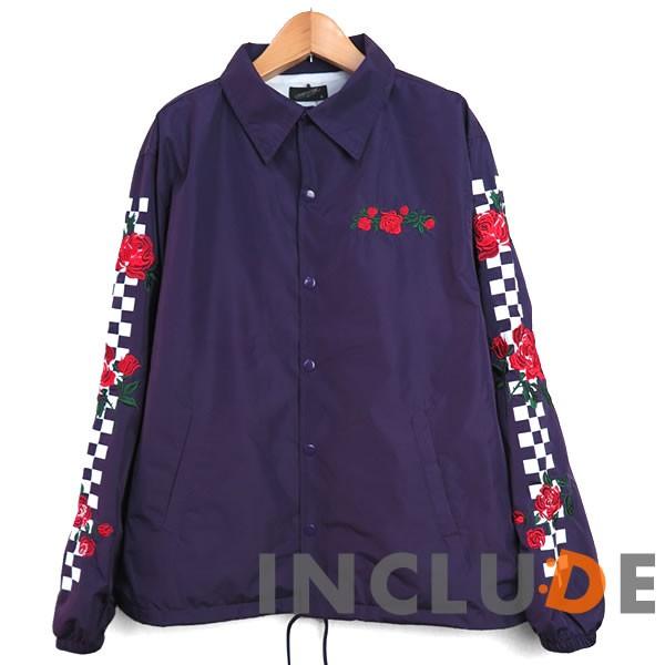コーチジャケット バラ 薔薇 ローズ 刺繍 ロゴ プリント コーチ ブルゾン ジャケット ビッグサイズ 長袖 スケートボード |  | 03