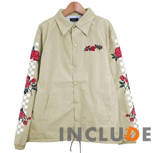 コーチジャケット バラ 薔薇 ローズ 刺繍 ロゴ プリント コーチ ブルゾン ジャケット ビッグサイズ 長袖 スケートボード |  | 05