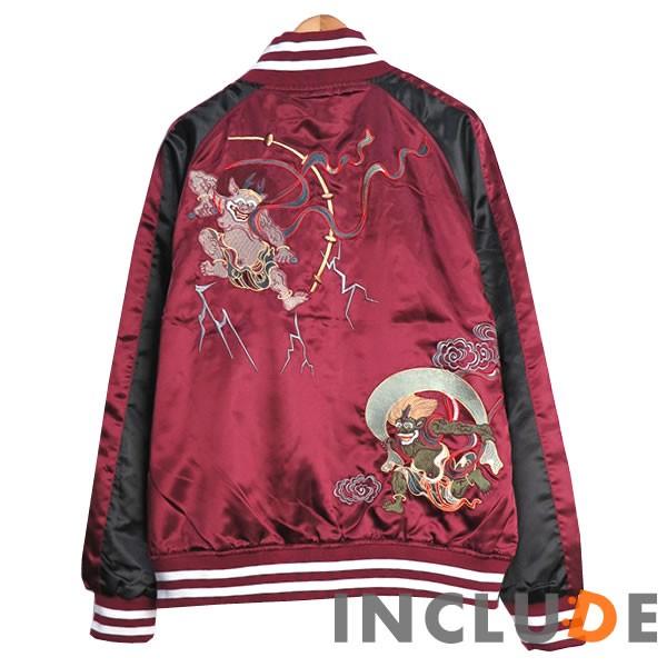 スカジャン 風神雷神 メンズ ブルゾン MA-1 刺繍 和柄 和柄刺繍 横須賀ファッション 京風 サテンジャケット ベースボール |  | 06