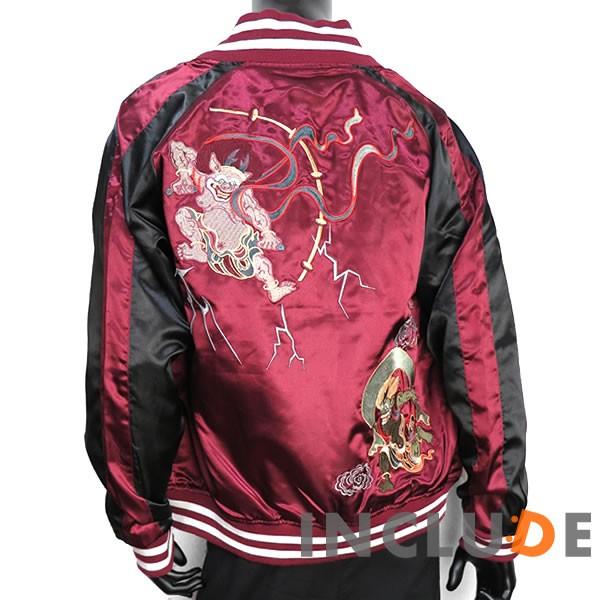 スカジャン 風神雷神 メンズ ブルゾン MA-1 刺繍 和柄 和柄刺繍 横須賀ファッション 京風 サテンジャケット ベースボール |  | 07