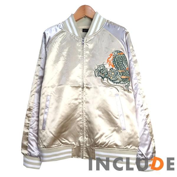 スカジャン 龍 メンズ ブルゾン MA-1 刺繍 和柄 和柄刺繍 横須賀ファッション 京風 サテンジャケット ベースボールジャケ |  | 03