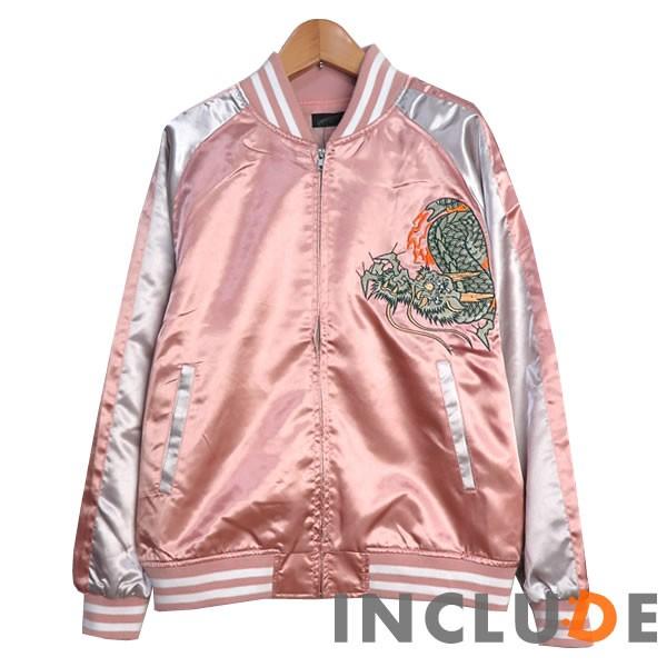 スカジャン 龍 メンズ ブルゾン MA-1 刺繍 和柄 和柄刺繍 横須賀ファッション 京風 サテンジャケット ベースボールジャケ |  | 05