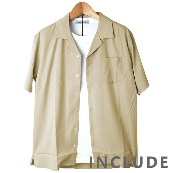 半袖シャツ 開襟シャツ 無地 オープンカラー 夏服 夏 ワイドシルエット ワイドシャツ 韓国ファッション メンズ |  | 05