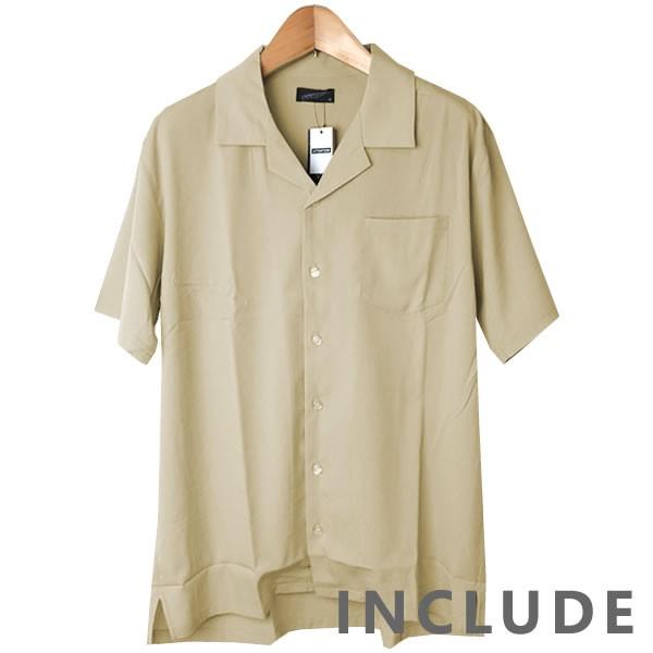 半袖シャツ 開襟シャツ 無地 オープンカラー 夏服 夏 ワイドシルエット ワイドシャツ 韓国ファッション メンズ |  | 06