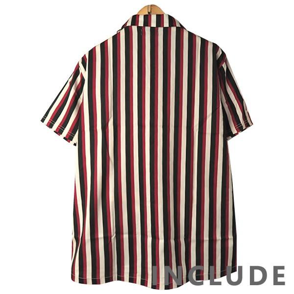 半袖シャツ 開襟シャツ チェック ストライプ オープンカラー マルチストライプ 夏服 夏 ワイドシルエット ワイドシャツ 韓国フ |  | 11