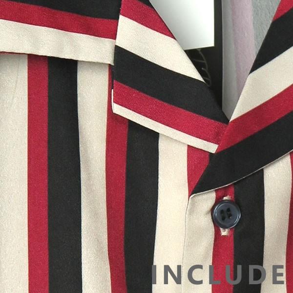 半袖シャツ 開襟シャツ チェック ストライプ オープンカラー マルチストライプ 夏服 夏 ワイドシルエット ワイドシャツ 韓国フ |  | 12