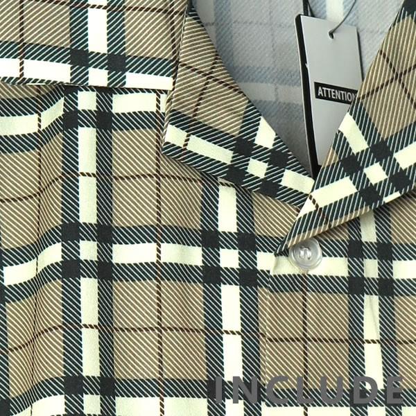 半袖シャツ 開襟シャツ チェック ストライプ オープンカラー マルチストライプ 夏服 夏 ワイドシルエット ワイドシャツ 韓国フ |  | 03