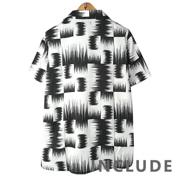 半袖シャツ 開襟シャツ ロゴ文字 クロスプリント オープンカラー サイン 夏服 夏 ワイドシルエット ワイドシャツ 韓国ファッシ |  | 14