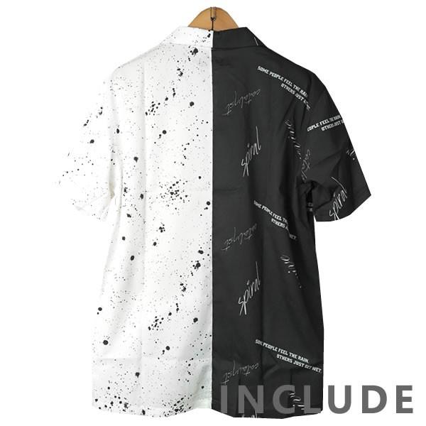 半袖シャツ 開襟シャツ アシンメトリー アシメ チェック ストライプ ロゴ 文字 ペンキ 刷毛 オープンカラー マルチストライプ |  | 08