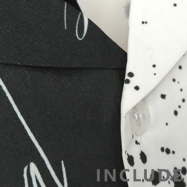 半袖シャツ 開襟シャツ アシンメトリー アシメ チェック ストライプ ロゴ 文字 ペンキ 刷毛 オープンカラー マルチストライプ |  | 09