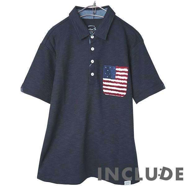 半袖ポロ ポロシャツ 星条旗 アメリカ エスニック オルテガ サガラ刺繍 ポケット 4つボタン ドライ スポーツウェア スポーツ |  | 12