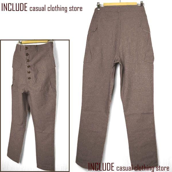 サルエル パンツ メンズ カーゴ 綿麻 コットン リネン ウッドボタン スラックス ボトムス |  | 02