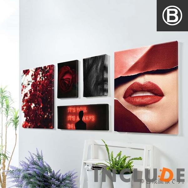 【5枚セット】アートパネル 上品 黄金比率 セクシーリップ セクシーでキュートな唇 魅力的 魔性の唇 ピンク 桃色 レッド モノ |  | 07