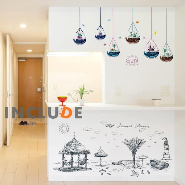 ウォールステッカー 南の島 天国に近い島 南国 ハイチ ハワイ グアム タヒチ セブ リゾート 陽気 楽しい |  | 01