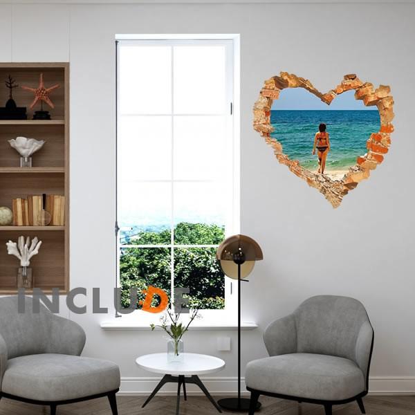 ウォールステッカー ハート ハート型 ビキニ 女性 水着 女子 陽気 海 南国 シー 青い海 ハワイ グアム セブ タヒチ |  | 01