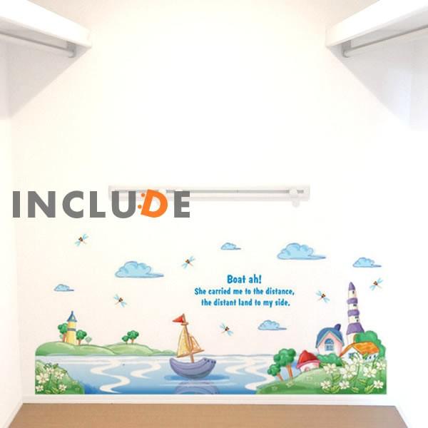 ウォールステッカー 海 ヨット かもめ お風呂 漫画 まんが とんぼ ゲーム ロールプレイング 旅行 旅 旅立ち 冒険 アイラン | 