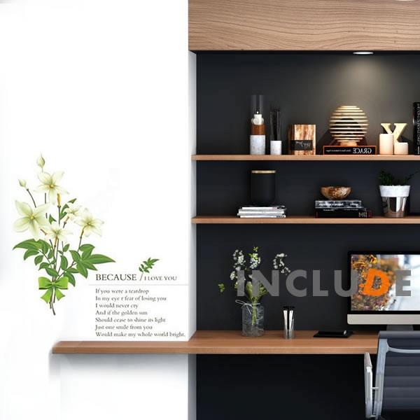 ウォールステッカー 花 白い花白色 母の日 ロゴ ナチュラル ハッピー フラワー 綺麗 花びら 男子より花 |  | 01