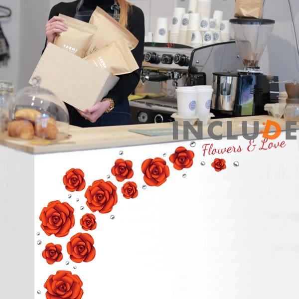 ウォールステッカー ローズ 薔薇 赤い薔薇 真っ赤な薔薇 百万本 フラワーギフト フラワーアレンジメント 花キューピット |  | 01