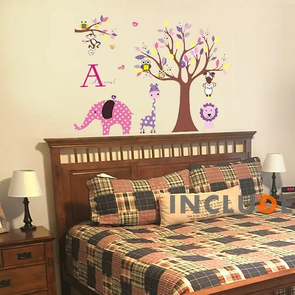 ウォールステッカー 動物 アニマル ライオン キリン ゾウ モンキー ドット 水玉 |  | 01