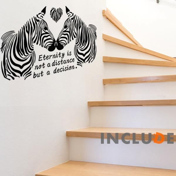 ウォールステッカー 動物 アニマル 誕生日 しまうま ゼブラ ハート ロゴ モノトーン 自然 アート ラインアート |  | 01