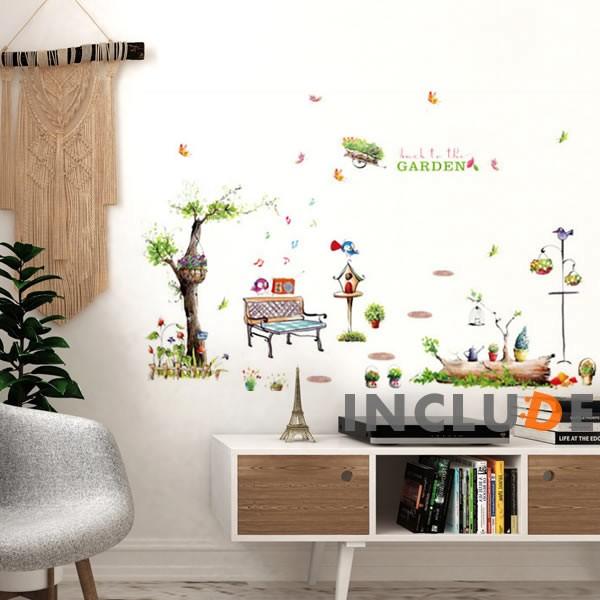 ウォールステッカー リーフツリー アニメ ガーデン おとぎ話 透明感 宮崎 ジブリの世界みたい 幸運の鐘 神秘的 | 