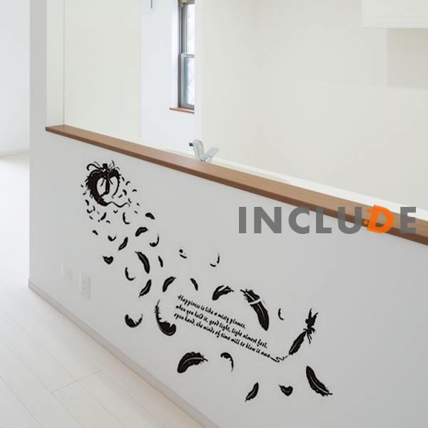 ウォールステッカー エンジェルウィング 黒 天使 堕天使 黒い羽根 黒い妖精 羽 キュート かわいい Kawaii 楽しい Atm1800 Includeysp 通販 Yahoo ショッピング