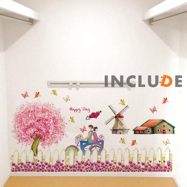 ウォールステッカー 花満開 桜 SAKURA ピンクの花 思春期 牧場 ハッピーデイ HAPPYday 楽しい時間 彼と彼女 k |  | 01