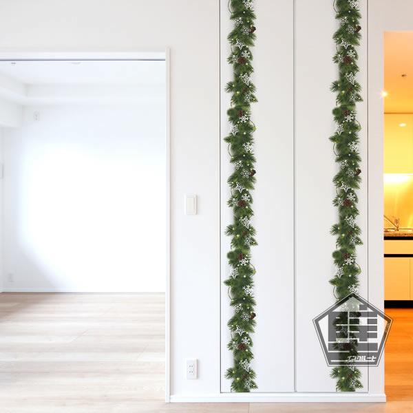 壁ステッカー ウォールステッカー クリスマスリース プリザーブドフラワー 北欧 ドライフラワー クリスマスカラー 星 オーナメント飾り |  | 01