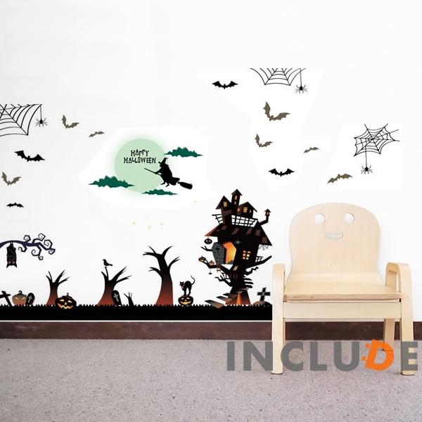 ウォールステッカー ハロウィン １０月３１日 お化けの子供 スカル ガイコツ 魔女 ジャックランタン こうもり スパイダー |  | 01