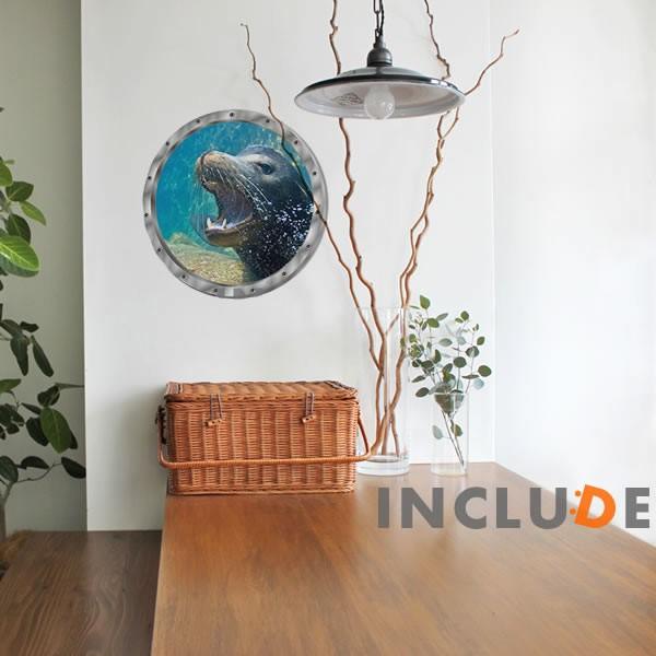 ウォールステッカー 潜水艦の窓 アシカ オットセイ トド アザラシ 一緒に泳ぐ 海底 海底アドベンチャー アクティビティ 気分転 |  | 01