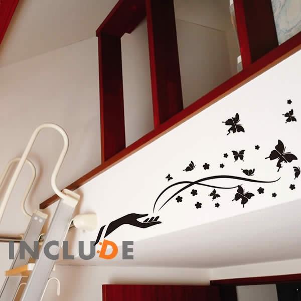 ウォールステッカー バタフライ マジシャン 手品師 煌き きれいな手 妖艶 トライバル Tribal 伝統 幾何学 ポリネシアン |  | 01