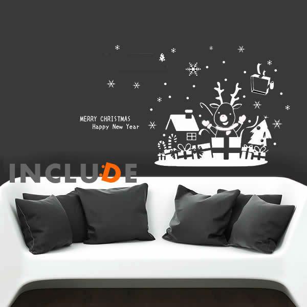 ガラスフィルム ウィンドウフィルム クリスマス Xmas オーナメント トナカイ プレゼント 真っ赤なお鼻 もみの木 白色 ホワ |  | 01