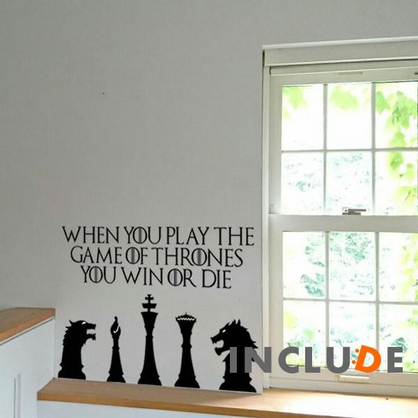 ウォールステッカー ゲーム チェス シャトランジ チェックメイト キング クイーン ビショップ ナイト ルーク ポーン 王 女王 | 